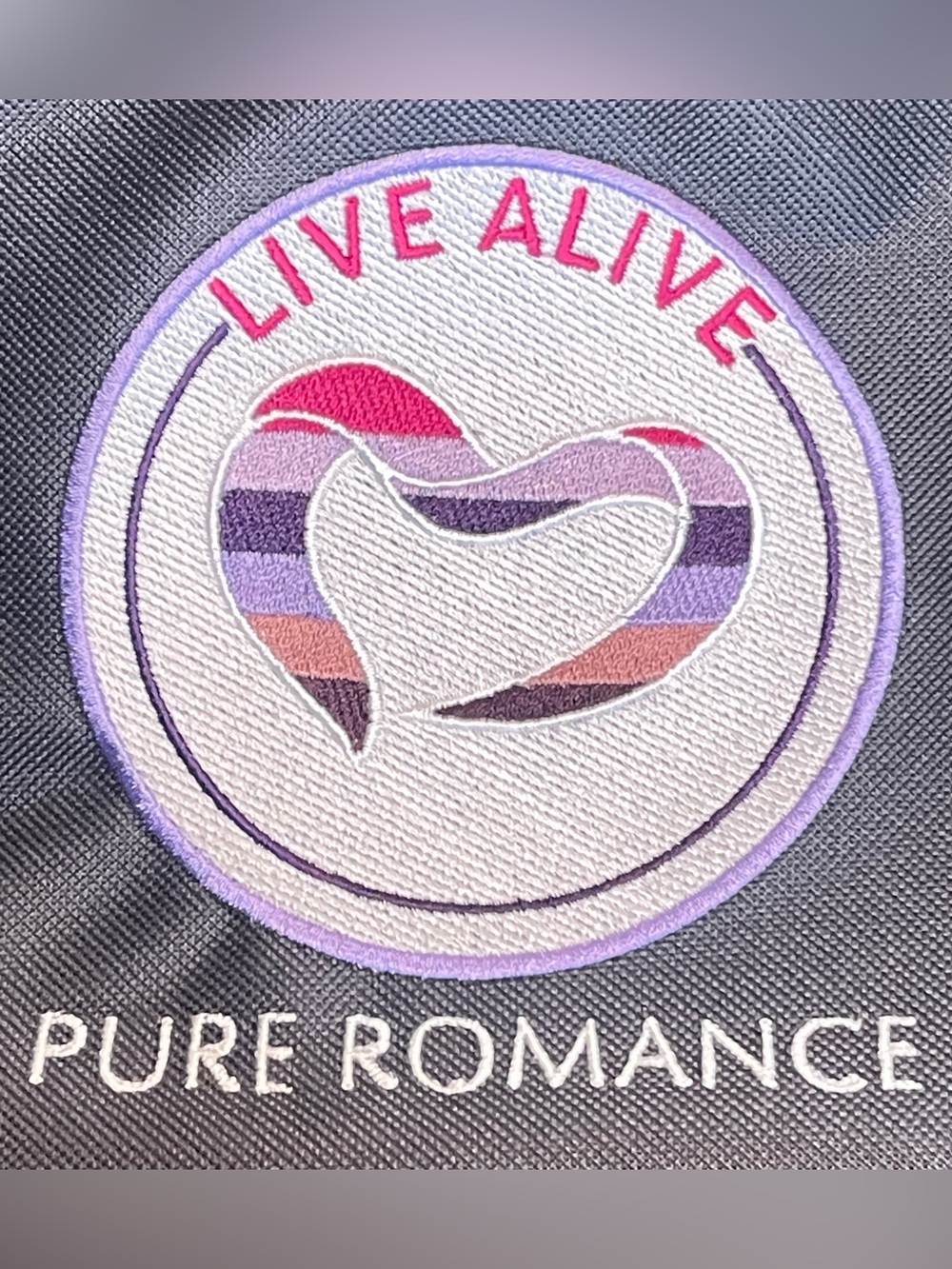 Pure Romance Gray Black Backpack New Lightweight Live Alive